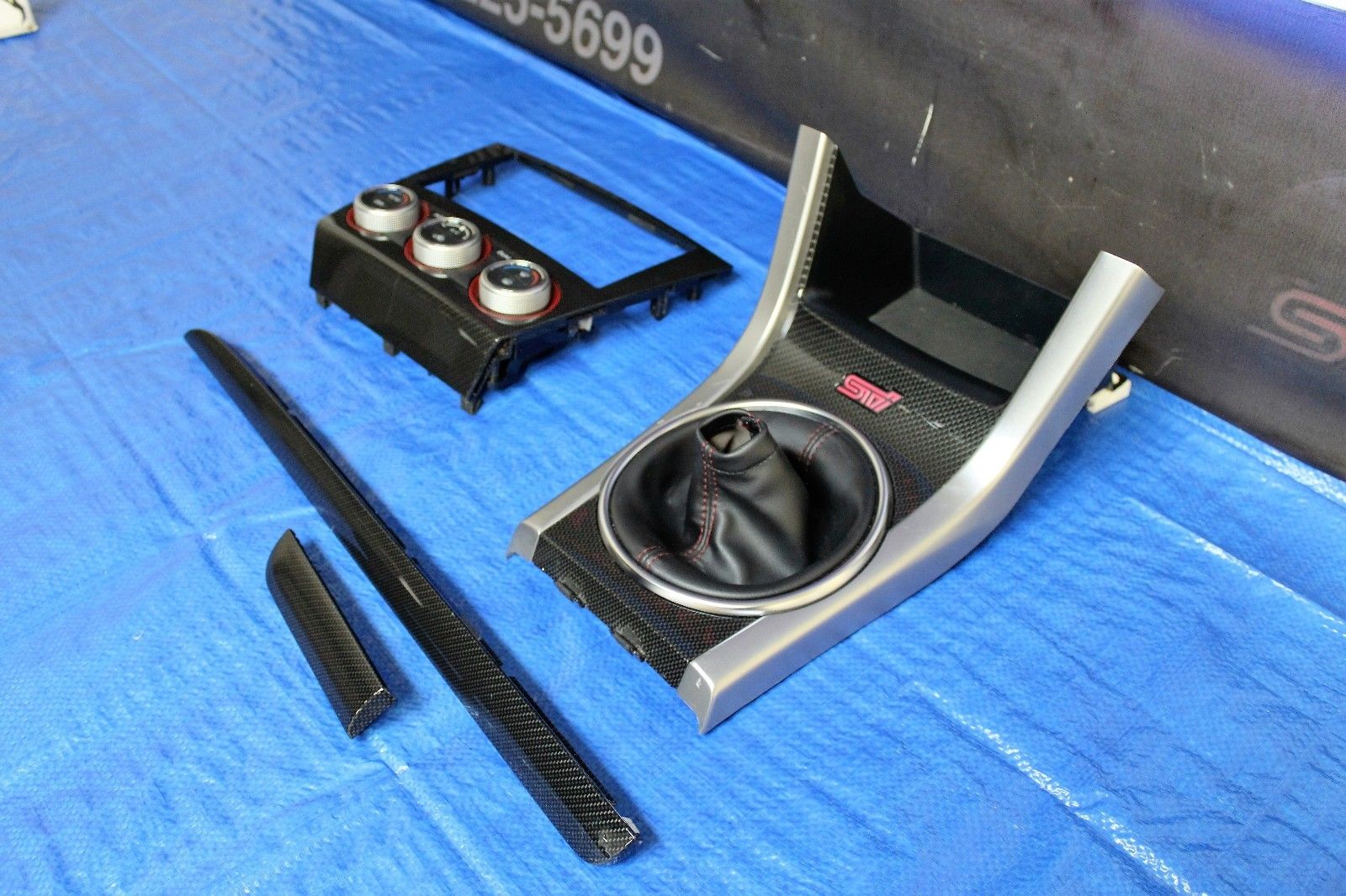 2015 2018 Subaru Impreza Wrx Sti Carbon Fiber Interior Shifter Radio Dash Board Trim Bezel Surround